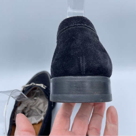 Santoni Hamlin Silver-Tone Bit Suede Loafers - Picture 12 of 16